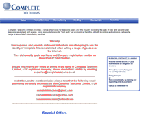 Tablet Screenshot of completetelecoms.net